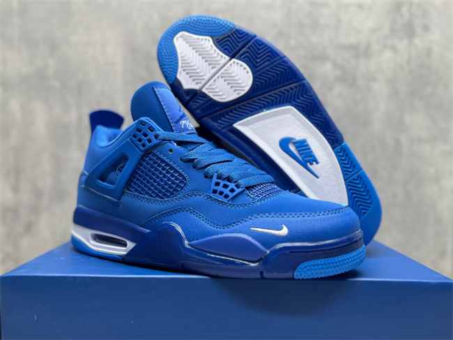 Women's Running weapon Jordan 4 Royal Blue Shoes 030